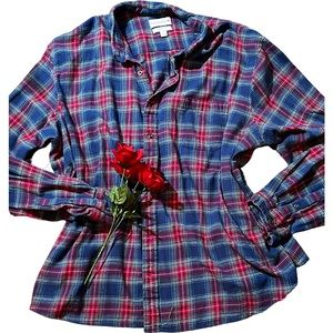 HP:Ladies classic fit Saddlebred 4X  plaid button down shirt fall flannel style